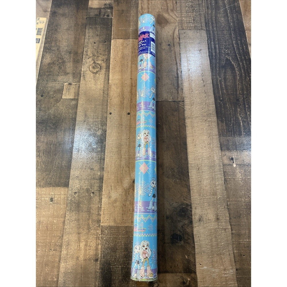 BRATZ Dolls Holiday Christmas Wrapping Paper Roll 70 Sq Ft Gift Wrap Vtg ~ Read